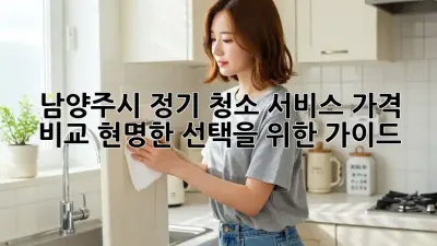 남양주시 정기 청소 서비스 가격 비교: 현명한 선택을 위한 가이드